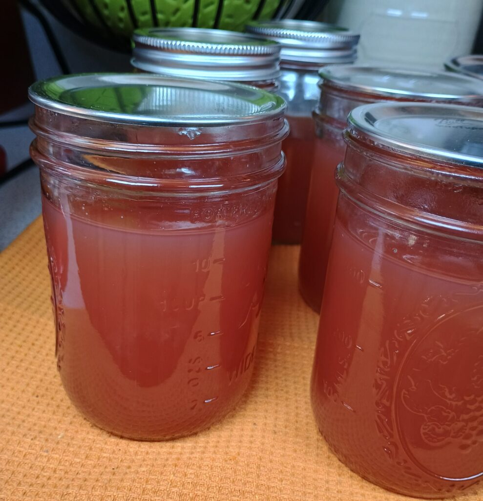 homemade canned red grape jelly in mason jars